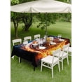 thumbnail image 5 of Outdoor Tablecloth with Umbrella Hole, Baseball, Spillproof Waterproof Outdoor Table Cover, Sports Theme Gradient Orange Blue Black Patio Tablecloths for Party Picnic Camping, Rectangle 52"x70", 5 of 9
