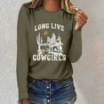 thumbnail image 2 of Long Sleeve Shirts for Women Crewneck 2026 Fashion Tops Casual Loose Spring Tee, 2 of 4