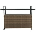 thumbnail image 5 of ENYOPRO Outdoor Bar Cart,Portable Outdoor Wicker Bar Cart,with Extra-Wide Glass Top & Smooth 360° Wheels , Rolling Beverage & Wine Serving Cart for Garden, Backyard, 5 of 9