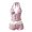 012_Light Pink, variant on Womens Split Tankini Swimsuit Set Halter Neck Adjustable Tie Top Boyshort Swim Trunks Multi Print Beach Pool Outfit S-XL