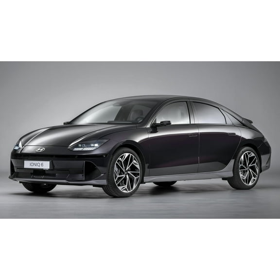 2022 Hyundai Ioniq 6 Car - 12x18 Inch Laminated Poster - Stunning Detail and Bold Colors