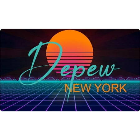 

Depew New York 4 X 2.25-Inch Fridge Magnet Retro Neon Design