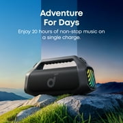 soundcore Boom 2 Pro by Anker Outdoor Bluetooth Speaker, Detachable Shoulder Strap, 140W, BassUp Technology, 20H Playtime, IPX68 Waterproof, AUX-In, Built-In Powerbank