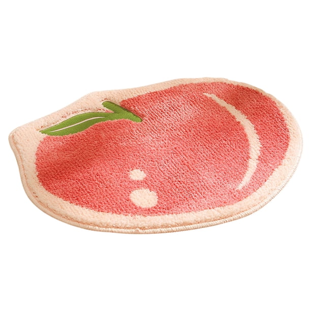 Sofa Vama Ropa de Cama Alfombra de forma especial para puerta de dormitorio, alfombra de entrada para el hogar, alfombra de suelo de frutas, alfombra absorbente para baño y inodoro for Navideño