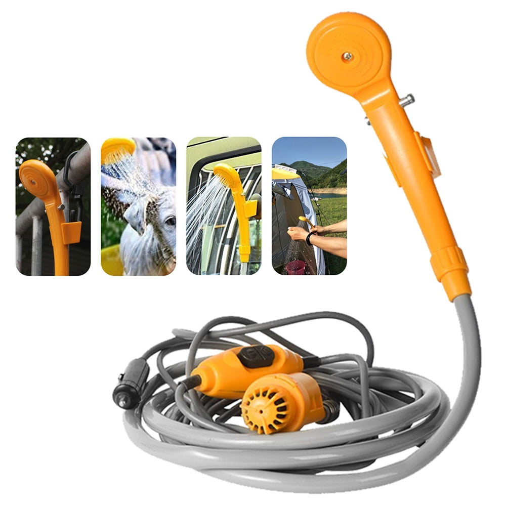 Portable Car Shower Washing Tool Pumps Water from Bucket Into