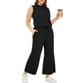 thumbnail image 4 of UVN Outfit Sets for Women Summer Sleeveless Tops And Pants Sweatsuits Casual 2 Piece Tracksuit Lounge Set, 4 of 8