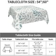 thumbnail image 6 of Grey Teal Leaf Tablecloth Square 60x60 Inch Rustic Spring Summer Watercolor Leaves Table Cloth Waterproof Fabric Farmhouse Decorations for Home Kitchen Dining, 6 of 6