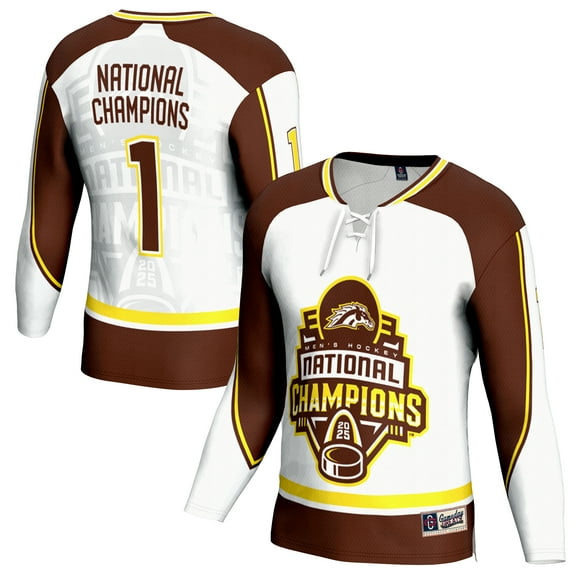 Youth GameDay Greats White Western Michigan Broncos 2025 NCAA Frozen Four Men's Ice Hockey National Champions