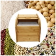 thumbnail image 3 of Kitchen Bamboo Rice Storage Wood Rice Container Box W/ Lid + 1* Measuring Cup, 3 of 20