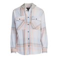 thumbnail image 2 of No Boundaries Men's and Big Men's Long Sleeve Hooded Flannel Shirt, Sizes up to 5X, 2 of 5