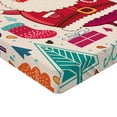 thumbnail image 2 of Ambesonne Christmas Fitted Sheet, Vintage Santa, Queen Size, Multicolor, 2 of 3
