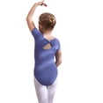 thumbnail image 2 of FLMEI Gymnastics Leotards for Girls Short-Sleeved Practice Clothing Girls Summer Biketards Cotton Dance Outfit for Toddler Kids 3-11 Years, 2 of 9
