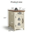 thumbnail image 6 of Linsy Home Farmhouse End Tables for Living Room Set of 2, Washed Grey & Brown, 6 of 8