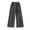 Grey, variant on Kids Girls Casual Baggy Wide Leg Denim Pants Elastic Waist Casual Jeans (Black,10-11 Years)
