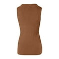 thumbnail image 6 of Tittly Vest for Women Tank Tops Womens Casual Slim Fit V Neck Ribbed Knit Tanks Tops Sleeveless T Shirts Blouses T Shirts for Women Going Out Tops Coffee M, 6 of 6
