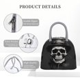 thumbnail image 4 of Easygdp Black White Hat Skull Bolsa de Almuerzo Insulada Grande, Forro de Aluminio, Diseño Espacioso, a Prueba de Fugas, Ideal para Trabajo, Picnics, Viajes y Actividades al Aire Libre, 4 of 6