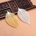 thumbnail image 2 of Gold Leaf + Butterfly + Red Diamond White Flower Metal Bookmark Leaf Vein Bookmark Butterfly Gift Box (Packaging Size: 15*5*3cm), 2 of 8