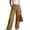 43#Khaki, variant on Women Casual Wide Leg Pants High Waist Straight Trousers Solid Color Palazzo Pants with Pockets Navy L