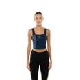 thumbnail image 5 of Women's New Era Navy/Gray Dallas Cowboys Reversible Cropped Sport Classics Tank Top, 5 of 7