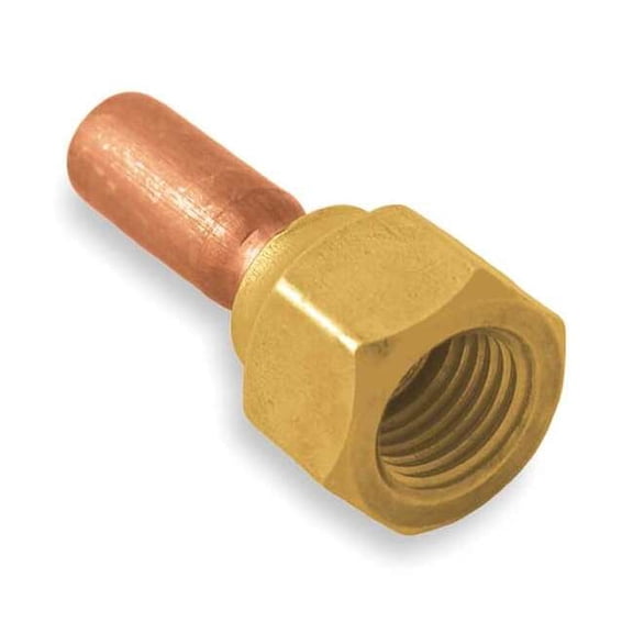 Jb Industries Flare to Sweat Adapter,Brass,3 in L, PK2 A32703