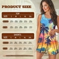 thumbnail image 7 of TSOVTHRID Tropical Palm Tree Sunset Print Pajama Set for Women Sleeveless Sleepwear with Short Pants Soft Nightwear Womens Round Collar Pj Sets for Summer, Size 2XL, 7 of 7