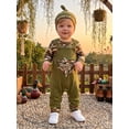 thumbnail image 4 of Cjfdfy Newborn Baby Boy Camo Angling Outfit Mama's Boy Long Sleeve Rompers And Wild Goose Deer Patch Overalls Pants With Cute Hat Infant Cute Fall Hunting Clothes, 4 of 9