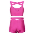 thumbnail image 2 of iEFiEL Kids Girls Sleeveless Activewear Crop Top with Dance Shorts for Yoga Workout Gym, 2 of 5