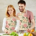 thumbnail image 3 of Pioneer Flower Floral Print Pattern Apron-Garden Aprons for Women with Pockets-Cotton Linen Waterproof Kitchen Cooking Gardening Aprons Adjustable for Kitchen,Cooking,BBQ and Salon 33x27 Inch, 3 of 7
