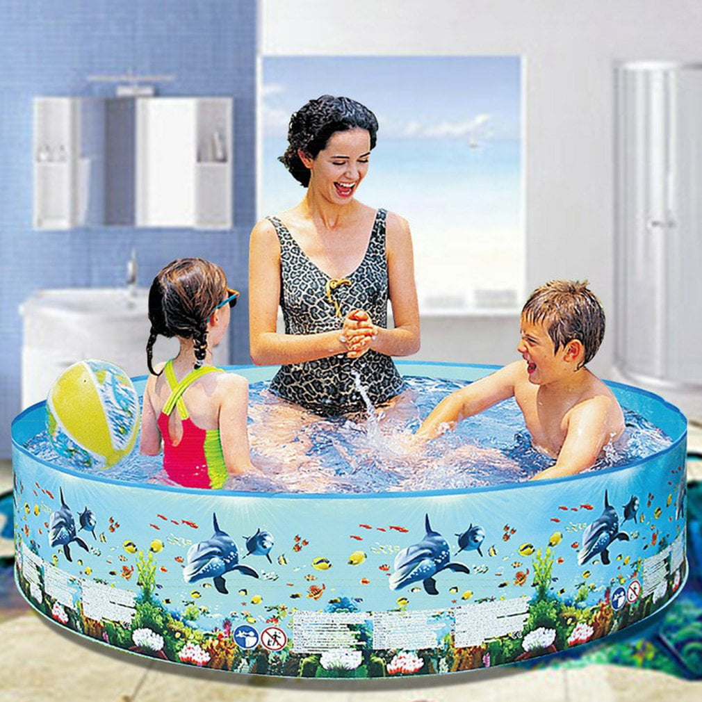 Details about   Children Cartoon Bath Tubes Inflatable Pool Fun Lawn Water Slides Paddling Pool 