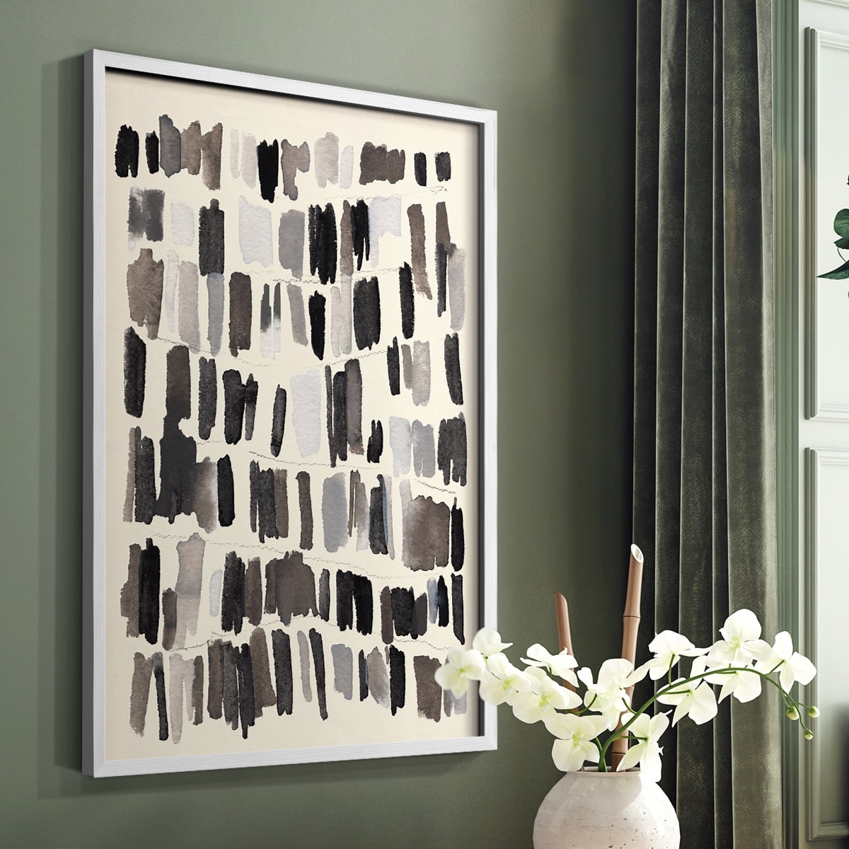 Chalk and Flint IV Framed Print in White Solid Wood Framed Print No Nail Hanging
