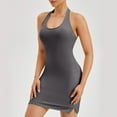 thumbnail image 4 of Summer Dresses for Womens 2026 Plus Size Fashion Solid Color Sleeveless Tight Fitting Casual Sports Dress With Chest Cushion, 4 of 8