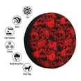 thumbnail image 4 of Fotbe Red Skulls 3 Funda de Llanta de Repuesto con Estampado, Engrosada, Ajuste Universal para Jeep, Remolque, RV, SUV, Camión-17 inch, 4 of 6