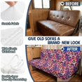 thumbnail image 3 of POLERO Leopard Print 2 Piece RV Jackknife Sofa Cover, Stretch Fit Furniture Protector for Motorhome Travel Trailer, Wrinkle Free Washable Couch Cover for Pet Owners, 3 of 7