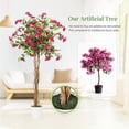 thumbnail image 5 of Qinaqin 6FT Alto Potted Artificial Bougainvillea Tree con Madera Trunk y Rosa Flowers para Indoor Outdoor Use, 5 of 5
