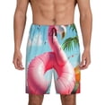 thumbnail image 1 of Fotbe Tropical Flamingo Pool Float Pantalones Cortos de Pijama para Hombre, Ropa de Dormir, Pantalones de Pijama Cortos para Hombre-Medium, 1 of 6