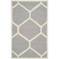 thumbnail image 2 of SAFAVIEH Cambridge Juan Geometric Wool Area Rug, Silver/Ivory, 2'6" x 4', 2 of 7