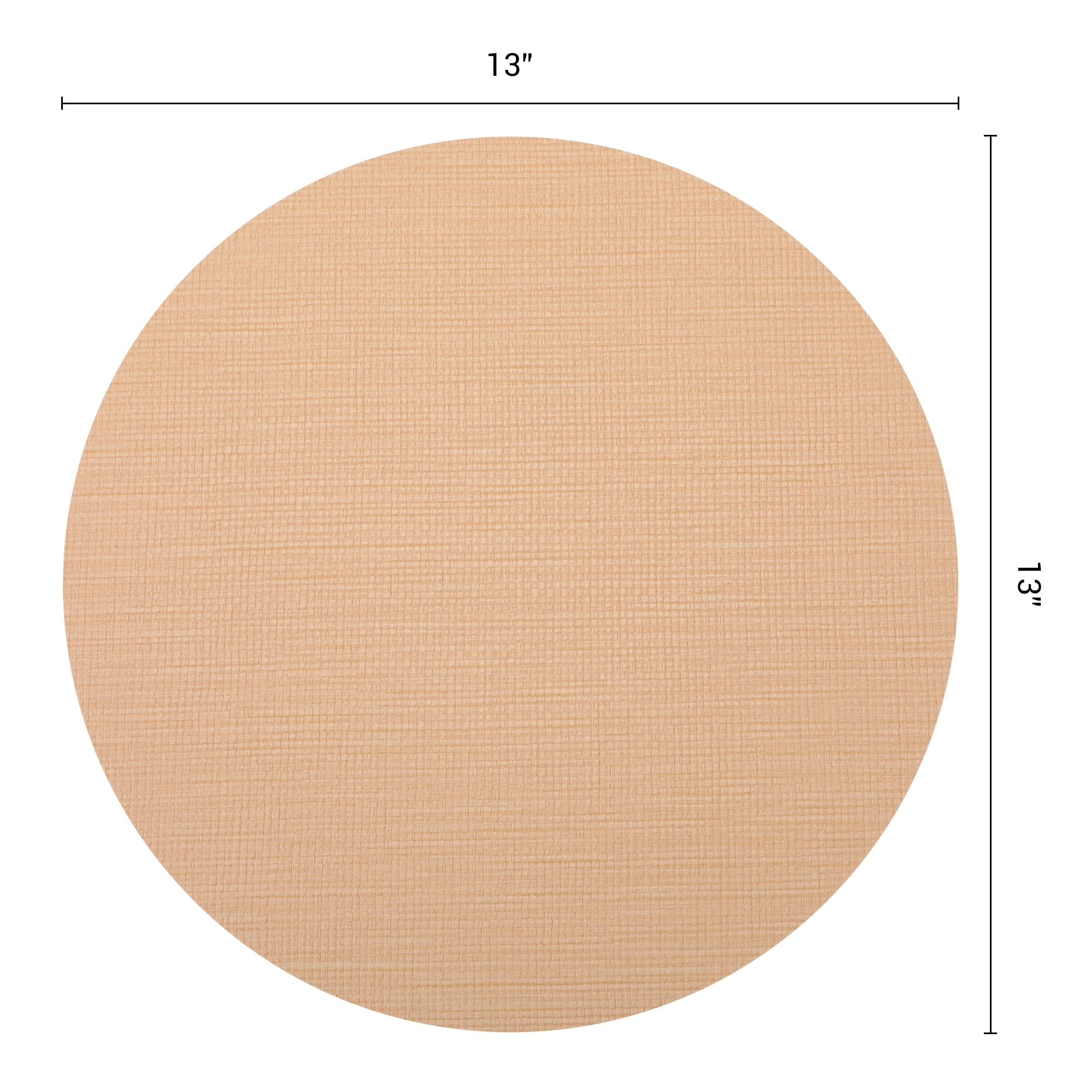 Unique Bargains 6pcs Faux Leather Wipeable Placemats Beige 13"x13"