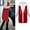 Red coat for women, variant on Usmixi Sweatshirt Coat for Women Long Coat for Women Fashion Color Patchwork Drawstring Hooded Sweater Outwear Pocket Open Front Zipper Padded Fleece Overcoat Winter Sweatshirt Coat