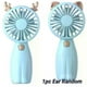 thumbnail image 1 of Mini Handheld Fan Cartoon Hand-Pressed Creative Neck Cat Deer Mute Portable Convenient Manual Home Outdoor Office Cooling Tools, 1 of 5