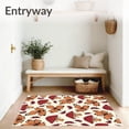 thumbnail image 3 of ODIKA 4x6 Machine Washable Non-Slip Area Rug, Harvest Garden Fluttering Caps Wonderland High Traffic Rug, Ivory, 514063, 3 of 7