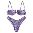 thumbnail image 2 of BONIXOOM Swimsuit Women Tankini No Closure Printed Bikinis Bikini Summer Swimwears on Clearance Purple Size 6, 2 of 9