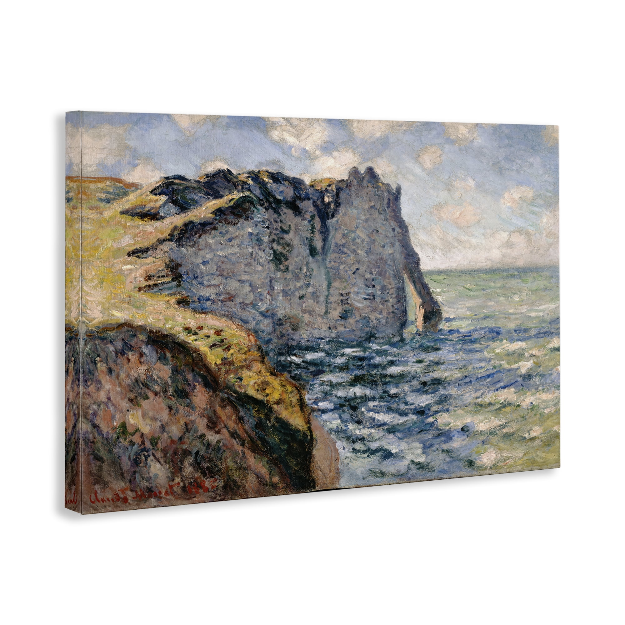 Stupell Industries Classic Monet Cliff Of Aval Landscape & Nature Painting Wrapped Canvas Art Print Wall Art, 45 x 30