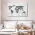 thumbnail image 2 of Elephant Stock Brick Typography Map Wall Art - Horizontal Canvas Wall Art - Living Room Wall Decor - Map Canvas - Black And White Decor - 45" x 30", 2 of 8