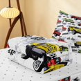 thumbnail image 5 of Erosebridal Monster Truck Zipper Queen Comforter Set with Fitted Sheet and 2 Pillowcases, Checkered Flag Zipper Bedding Set, Green Red, Reversible, 5 of 7