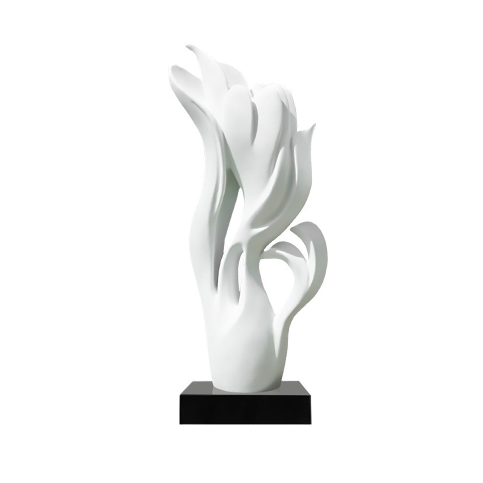 Modern White Fiberglass Abstract Sculpture for Living Room Entryway Decor