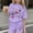Purple, variant on SGFCWSX Girls 2 Piece Outfits Kids 4th of July Oversized Summer Casual Short Sleeve T Shirt Graphic Print Elastic Waist Shorts Daily Wear White Size 9-10 Years