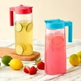 thumbnail image 2 of - Slim - Tritan Pitcher (64 oz), Unbreakable Plastic Water Pitcher with Lid, BPA-Free, Heat-Resistant, Dishwasher-Safe, Great for Both Iced and Hot Drinks, Indoors and Outdoors, Blue, 2 of 9