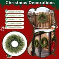 thumbnail image 5 of QLUEWX Artificial Norfolk Pine Wreath 24 Inch, Soft Touch Evergreen Front Door Wreath, Front Door Artificial Wreath for Christmas Holiday Decor, 5 of 5