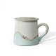 thumbnail image 1 of Elegante taza de café verde con tapa (juego de 1 unidad), exquisita taza de cerámica con estilo de tinta, capacidad de 345 ml for uso en la oficina., 1 of 7