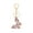Pink, variant on Diamond Butterfly Keychain, Sparkling Crystal Pendant with Quick Release Buckle and Keyring, Elegant Women's Jewelry Gift(Purple)